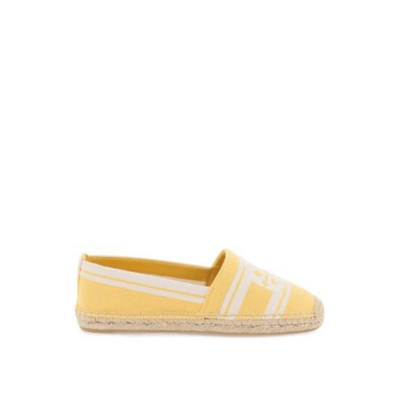 NWOB with dust bag TORY BURCH Double T Jacquard Espadrille Flats Size 7.5 - Picture 4 of 5